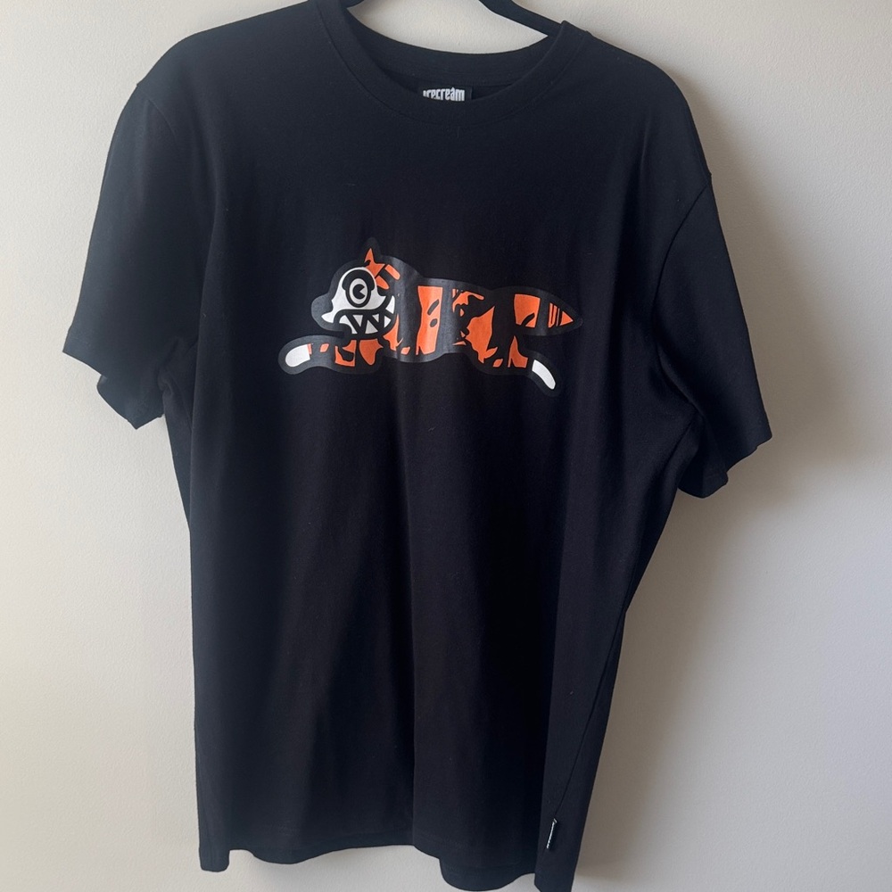 Icecream Black and Orange Graphic Tee